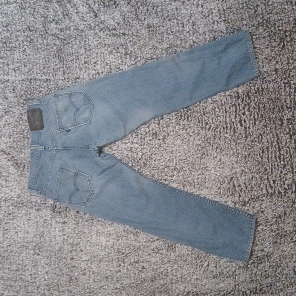 LEVIS 513 Black Label 28×24.5 100% Cotton Light Blue Distressed Washed Pre-Owned